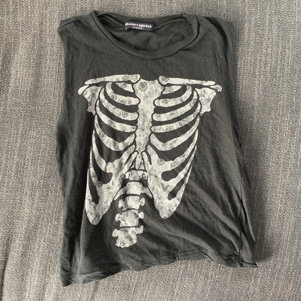 Brandy Melville Ribcage Skeleton Muscle Tee